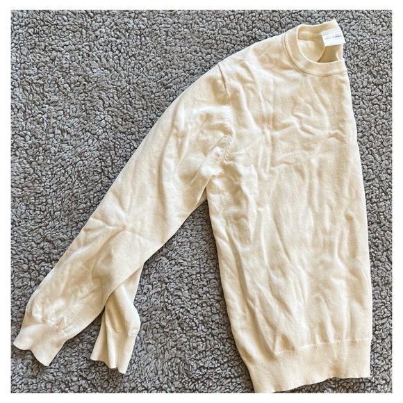 Isaac Mizrahi Large Crewneck Cream Silk Blend Sweater. - Picture 6 of 6